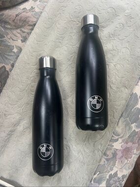 S'well BMW Onyx vacuum insulated stainless steel water bottles - used